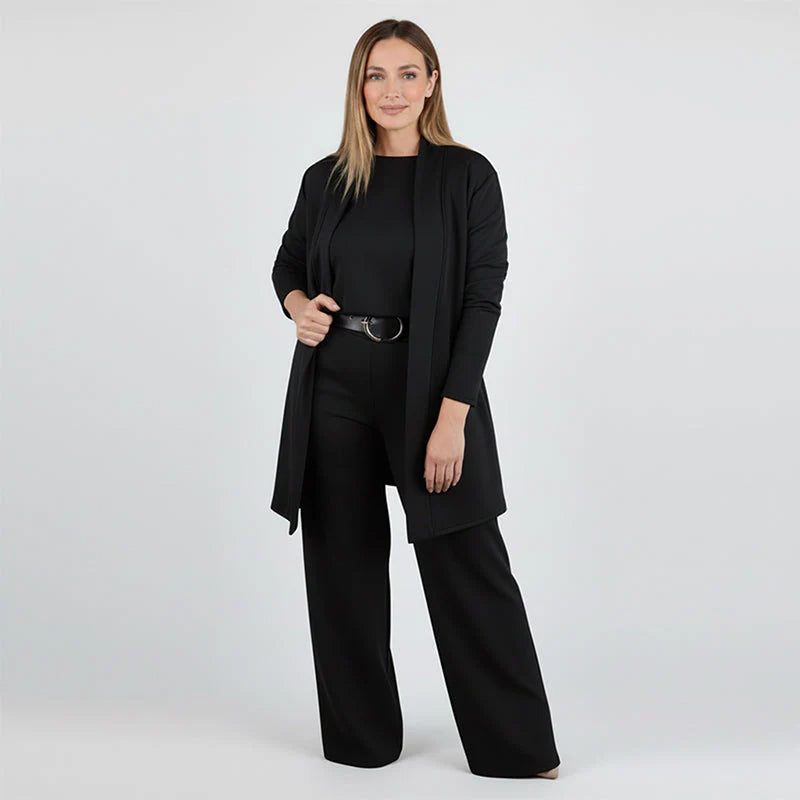 Conjunto Feminino 3 Peças Elegante com Corte Fluido - Lunara