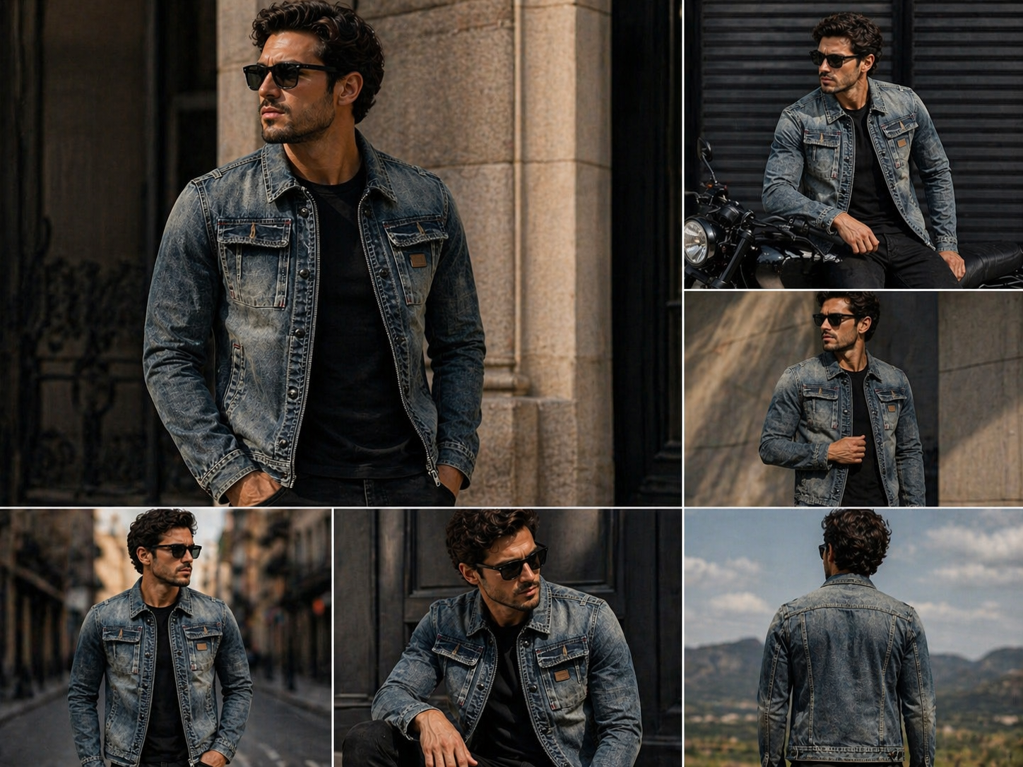 Jaqueta Jeans Masculina Retrô MontClair  Estilo Vintage em Denim Urbanix