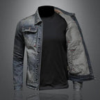 Jaqueta Jeans Masculina Retrô MontClair  Estilo Vintage em Denim Urbanix
