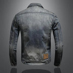 Jaqueta Jeans Masculina Retrô MontClair  Estilo Vintage em Denim Urbanix